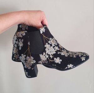 Anne Klein floral booties